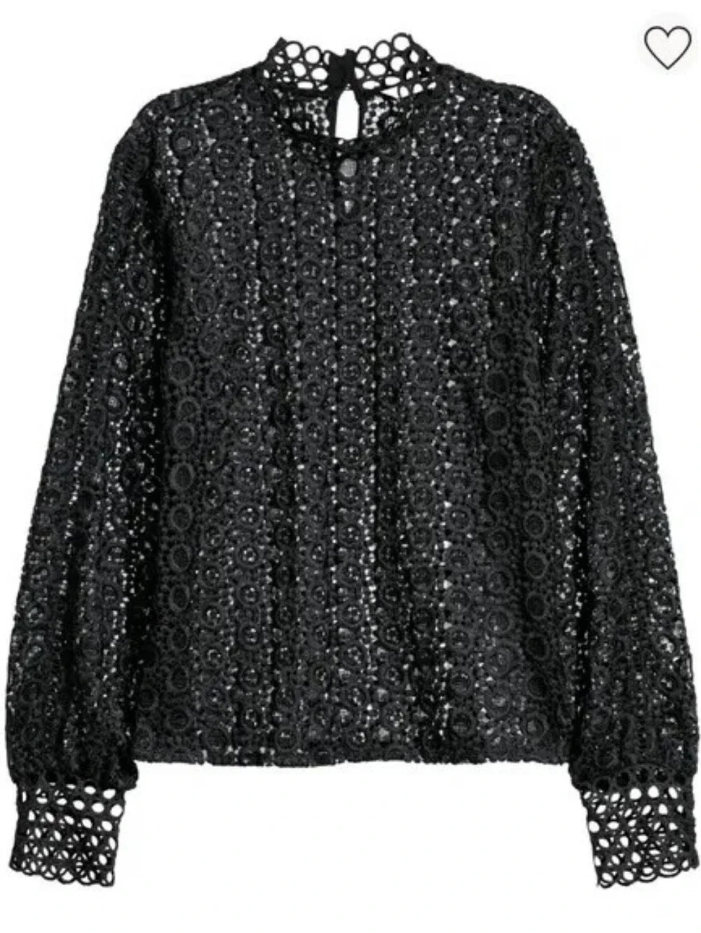 Crochet Lace Transparent Full Sleeve H&M